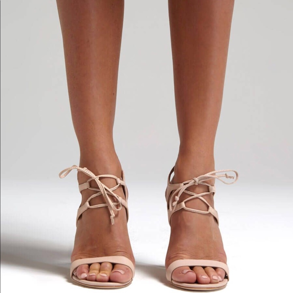 Leather Gladiator LaceUp Stiletto High Heel Sandal - Picture 6 of 7